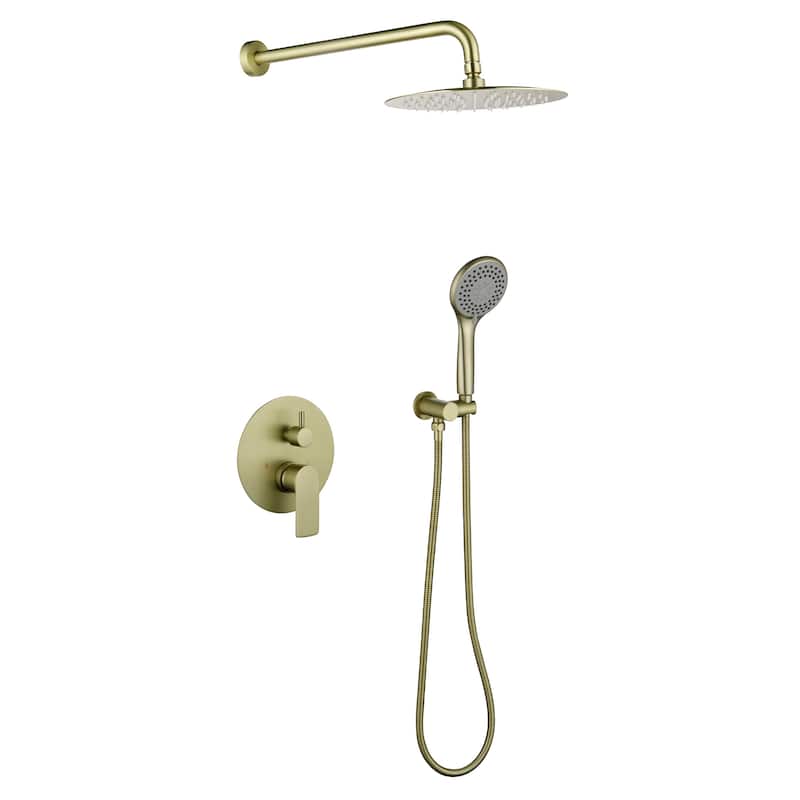 Pressure Balanced Shower Faucet With Rough-In Valve - Brushed Gold