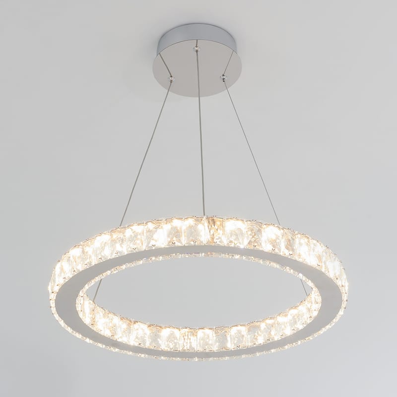 Artika Celebrity Integrated-LED Pendant Chandelier, Chrome Finish