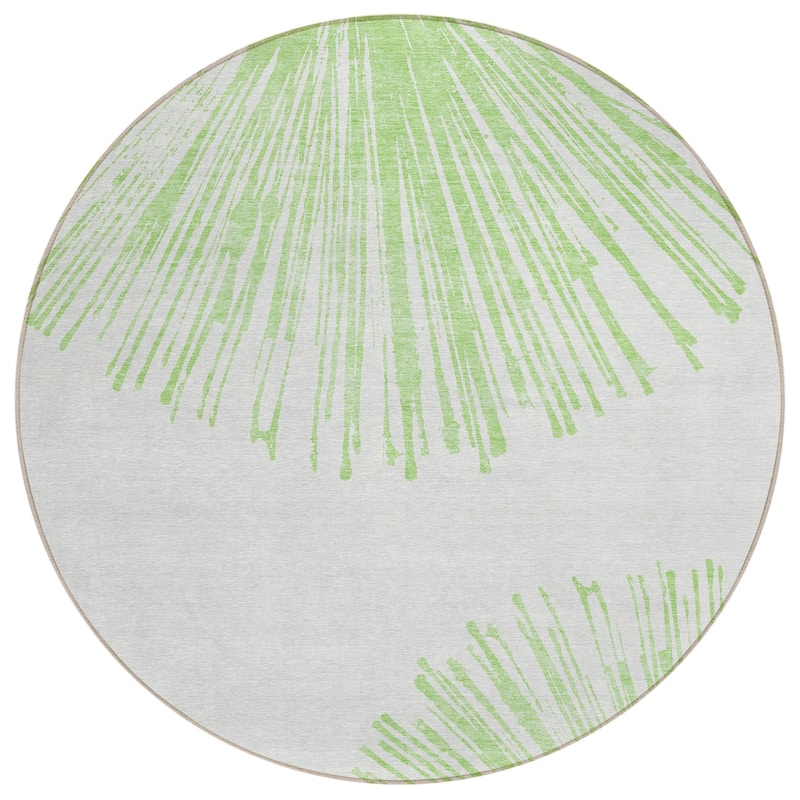 Machine Washable Indoor/ Outdoor Chantille Contemporary Burst Rug