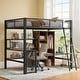 preview thumbnail 1 of 15, 4 in 1 Design Loft bed with Sturdy Metal Frame, Full Size Black