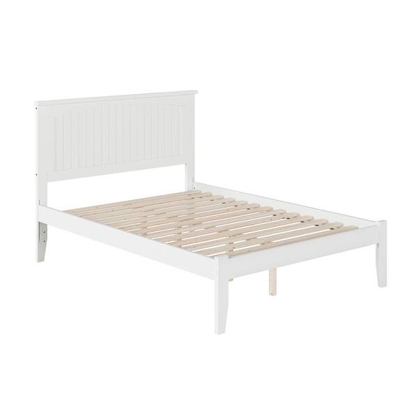 Nantucket Full Platform Bed with Open Foot Board in White - Overstock ...