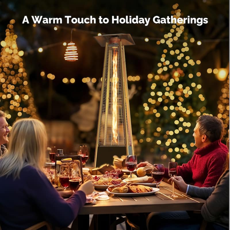 42,000 BTU Outdoor Patio Heater, Quartz Glass Tube Propane Heater for Commercial & Residential
