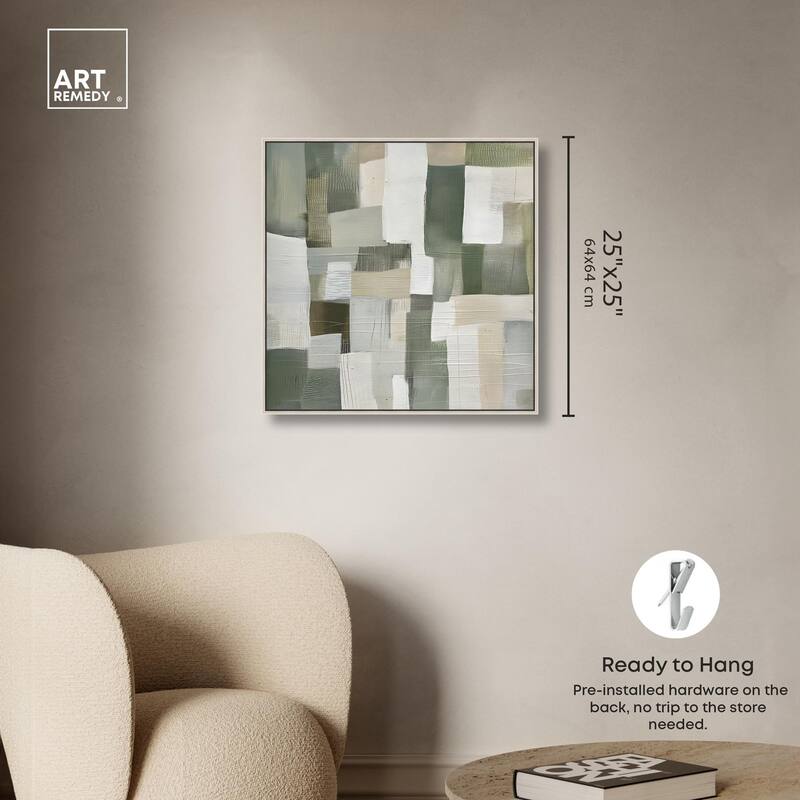 Pale Jade Green I Canvas by Art Remedy