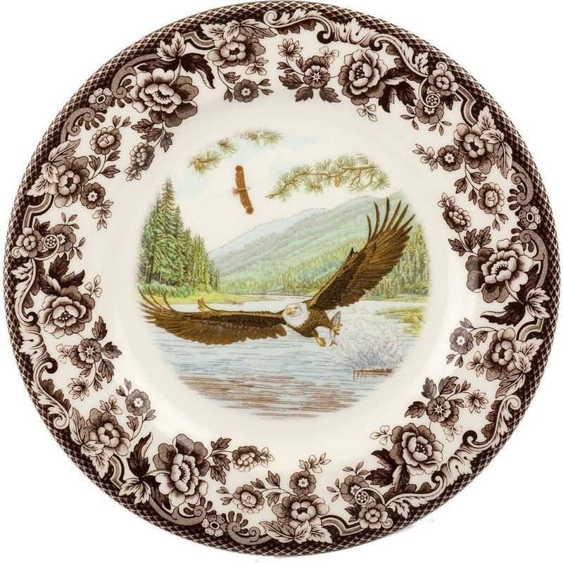 Spode Woodland Salad Plate Birds Motif - 8 inch - American Eagle