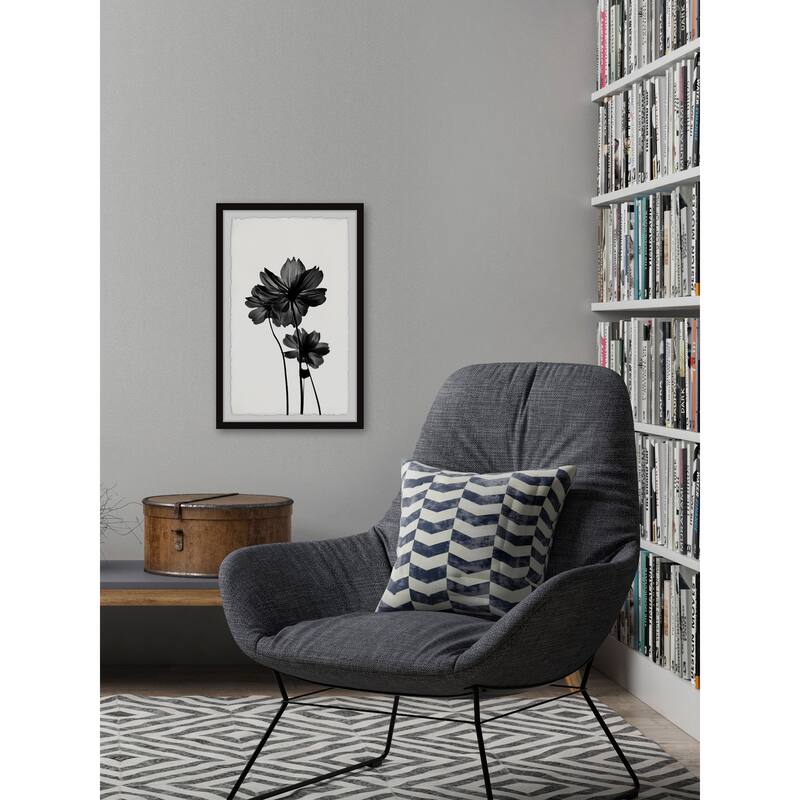 'Reflective Petals' Framed Painting Print