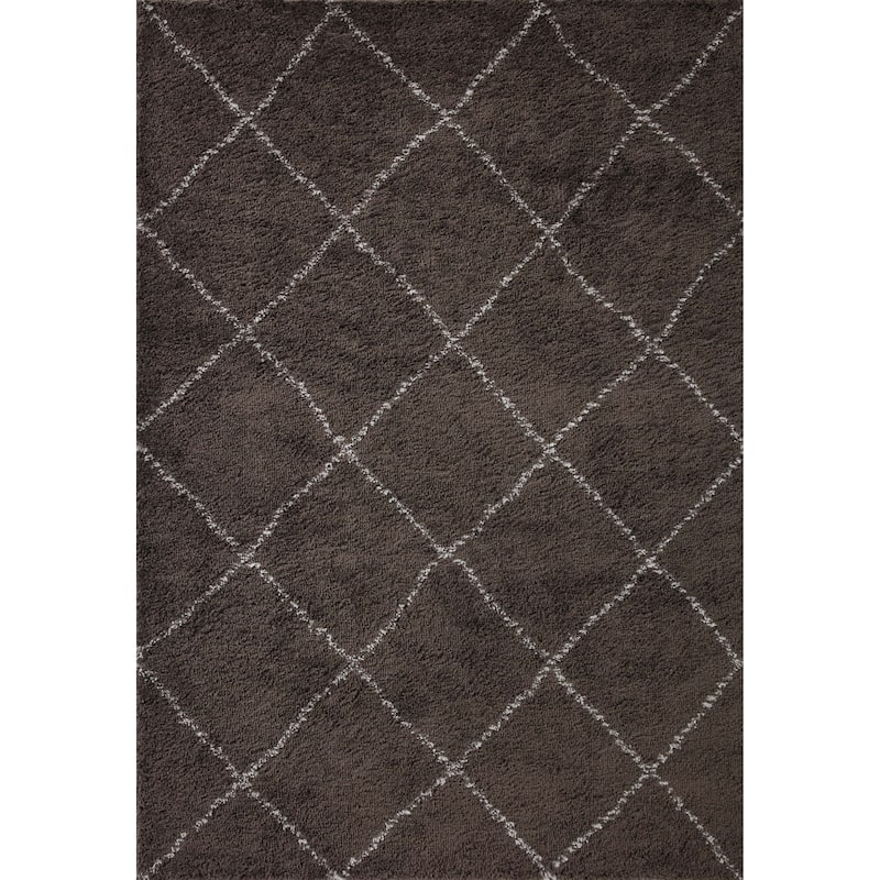 Alexander Home Kazi Modern Trellis Shag Area Rug