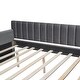 preview thumbnail 6 of 13, Upholstered Full Velvet Daybed with Trundle and Wood Slat Support