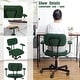 preview thumbnail 57 of 64, Ergonomic Low Back Velvet Office Chair with Armrests Adjustable Swivel Computer Desk Chair for Small Spaces, Home & Workspace