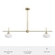 preview thumbnail 4 of 10, Hunter + Jasmine Roth Getty Luxe Gold 2- or 4-Light Milk Glass Chandelier - Modern, Transitional - Entry, Dining Room