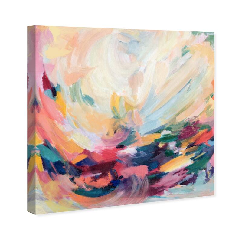 Wynwood Studio Abstract Think about it Pink and Modern & Contemporary Wall Art Canvas Print