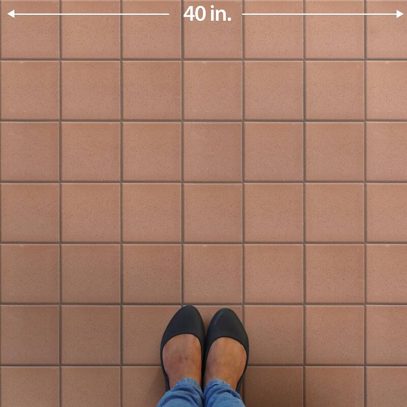 Merola Tile Lincoln Quarry Abrasive Mayflower Red 6" x 6" Ceramic Floor and Wall Tile