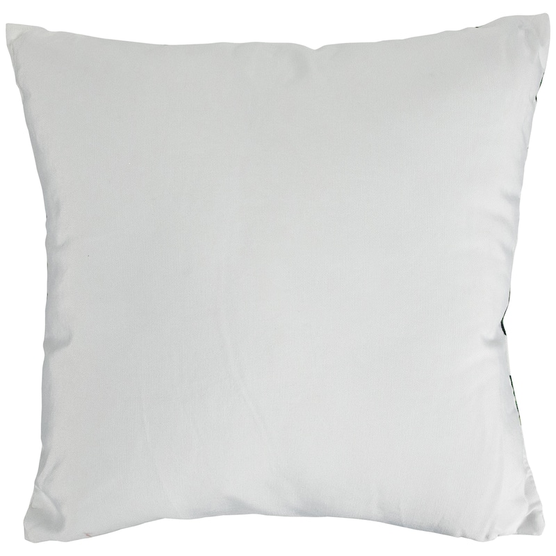 Palm Leaf with Rhinestones Throw Pillow - 16" - Green and White