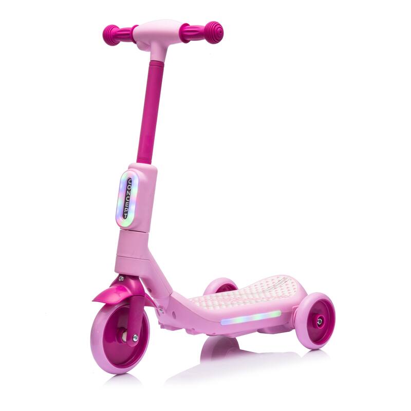 2in1 Kids Ride On Three-Wheel Balance Electric Scooter, Toy for kids, Tail Color Lights W/Spray, Wider Pedal
