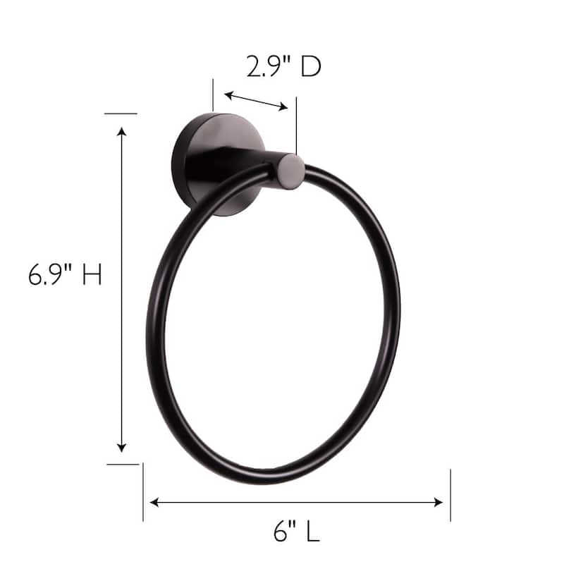 Design House 582767 Kelton 6" Wall Mounted Towel Ring