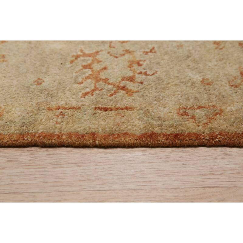 Red Handmade Wool Transitional Rug 13' x 18' - Hand Knotted Natural Dyes Soft Pile Cotton Foundation - N/A