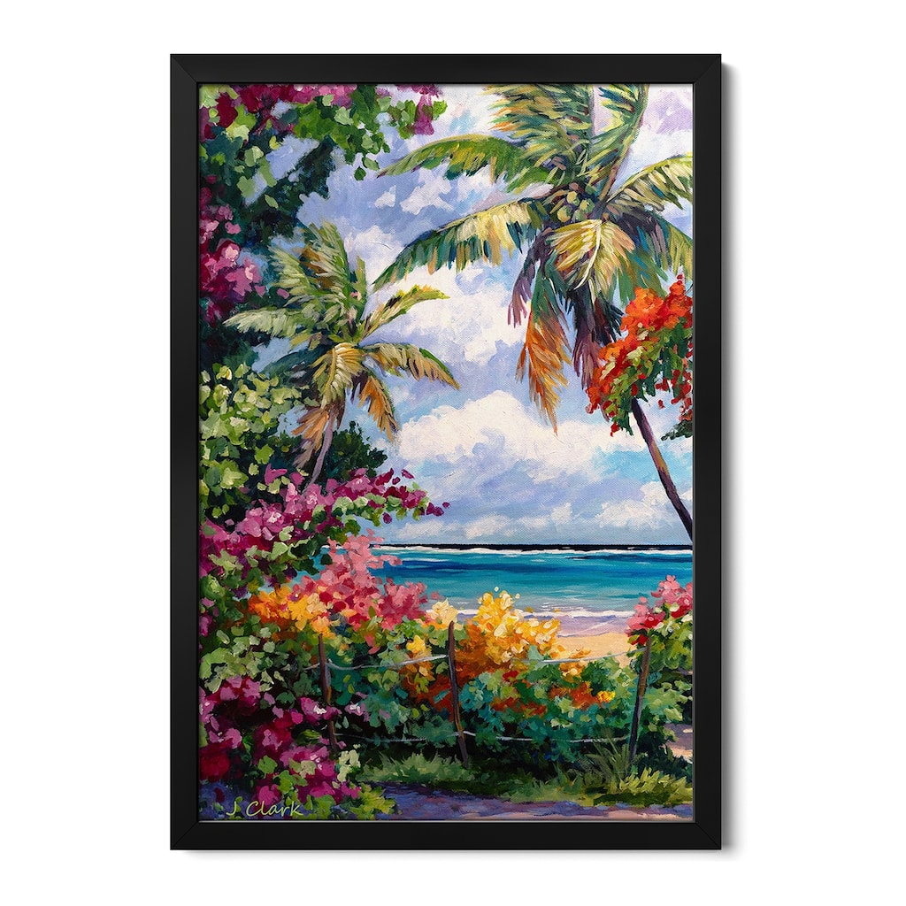 Colourful Beach View Premium Framed Poster by John Clark