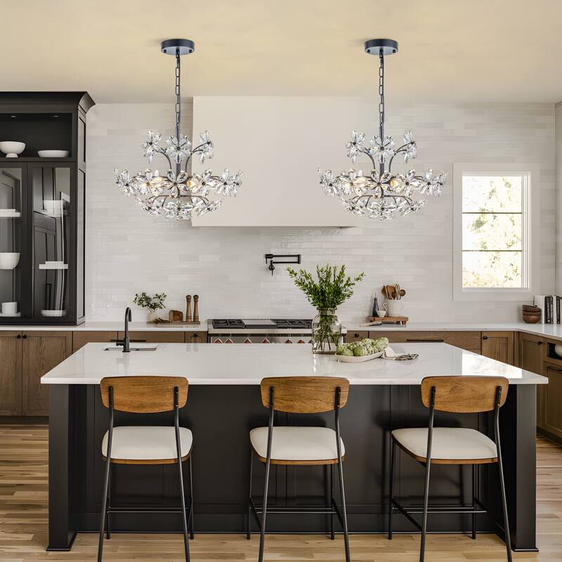 Starsky 6-Light Sputnik Flower Crystal Chandelier