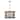 Rico 4-light Flat Black Pendant w/ Mango Wood & Rattan