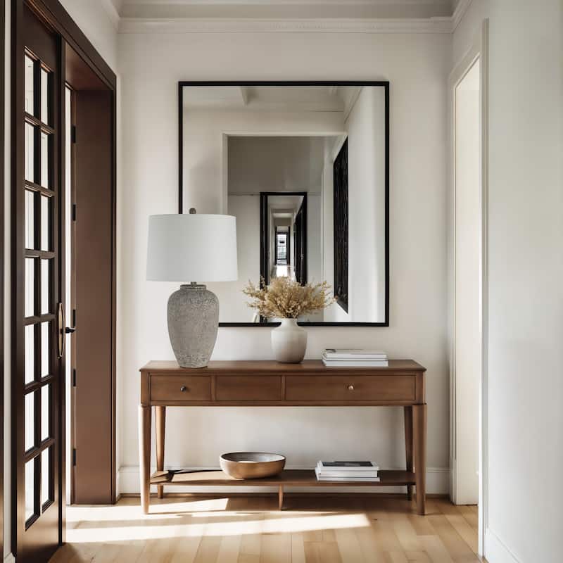 Everren Klay 27.0" Height Table Lamps, Natural Brown