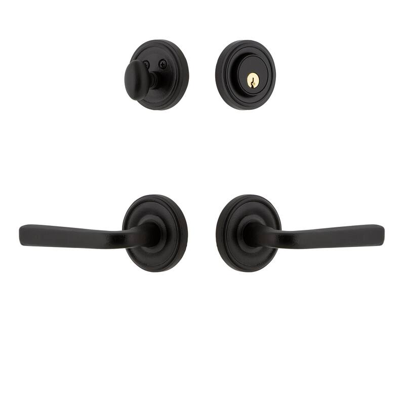 Ageless Iron Loch - Rustic Cast Iron Right Handed Single Cylinder - Black Iron