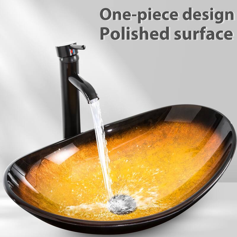 48" Bathroom Vanity Set Vessel Sink Faucet W/ Small Cabinet Combo