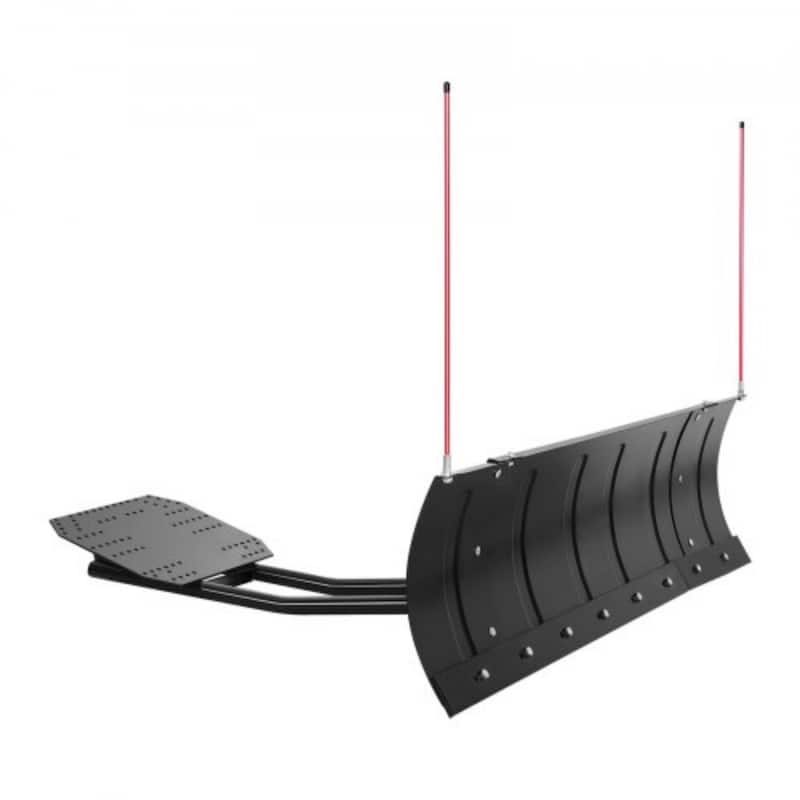 Universal ATV UTV Snowplow Attachment with Reinforced Steel Blade and Rubber Edge Guard - 43"/60"