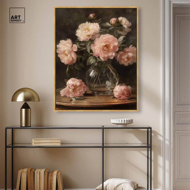 Vintage Velvet Vase Canvas by Art Remedy