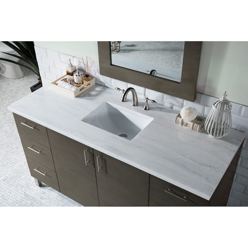 James Martin Vanities Metropolitan 60" Single Vanity, Silver Oak