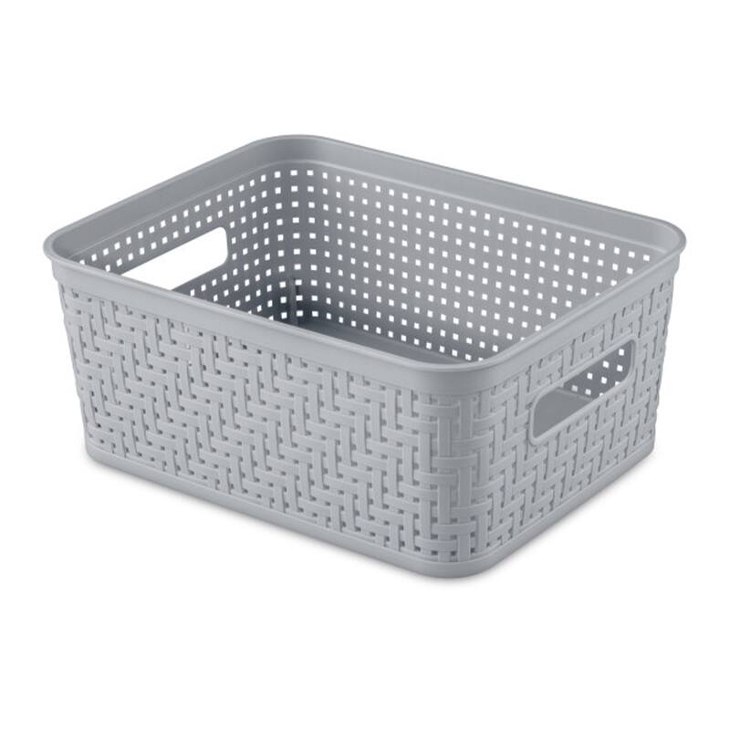 Sterilite 10x8x4.25 Inch Rectangular Short Basket for Home Organization (8 Pack) - 8 Pack