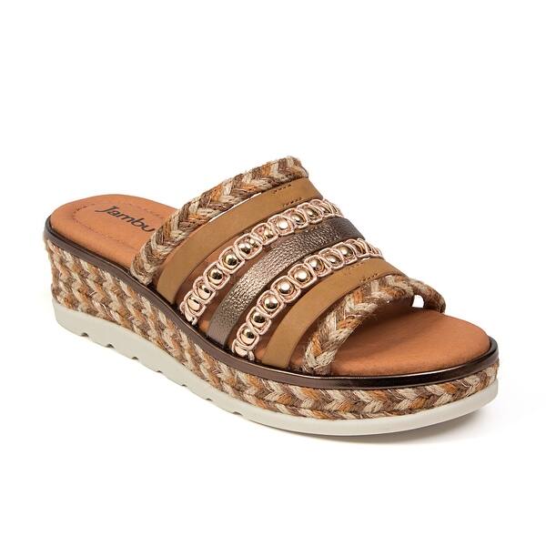 Jambu Dahlia Leather Platform Wedge Sandals - Bed Bath  display picture 2