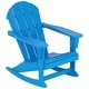 preview thumbnail 46 of 85, POLYTRENDS Laguna Adirondack Eco-Friendly Poly All-weather Outdoor Rocking Chair Pacific Blue