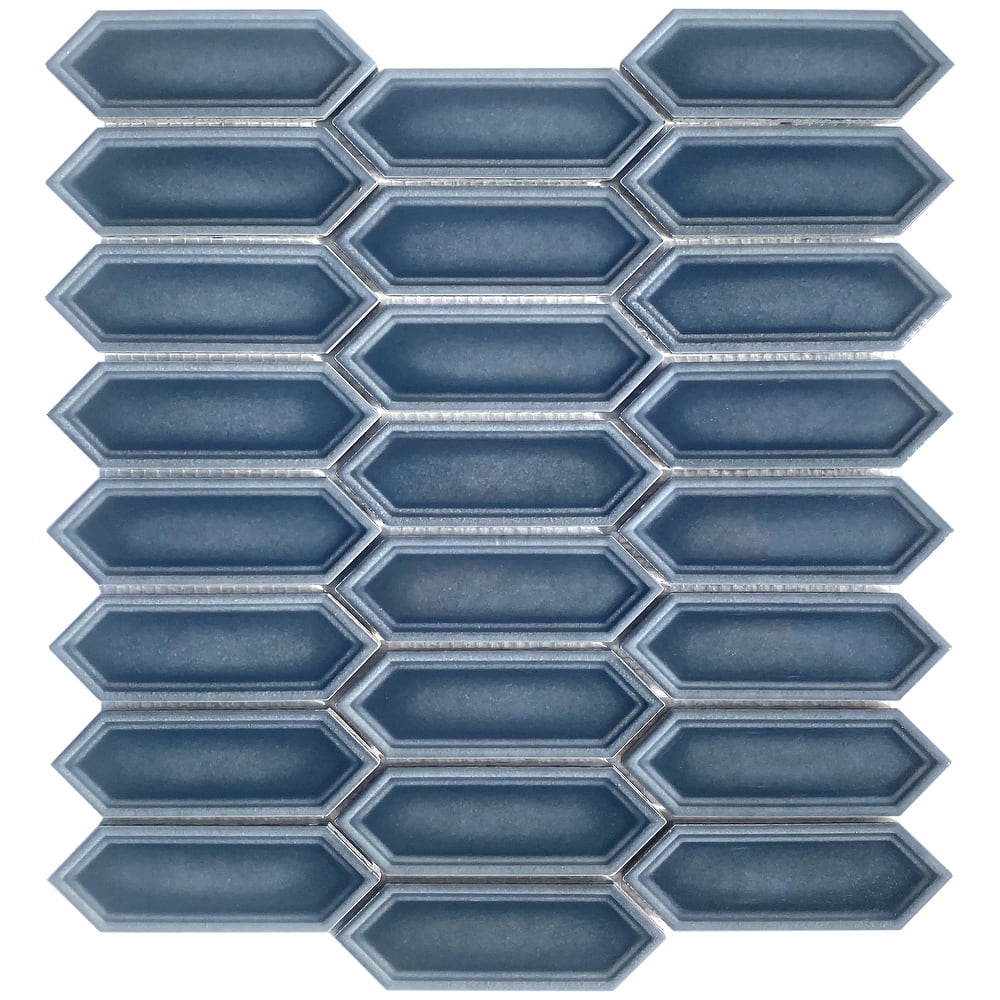 Forio 1.2" x 4.2" Picket Glossy Porcelain Mosaic Tile