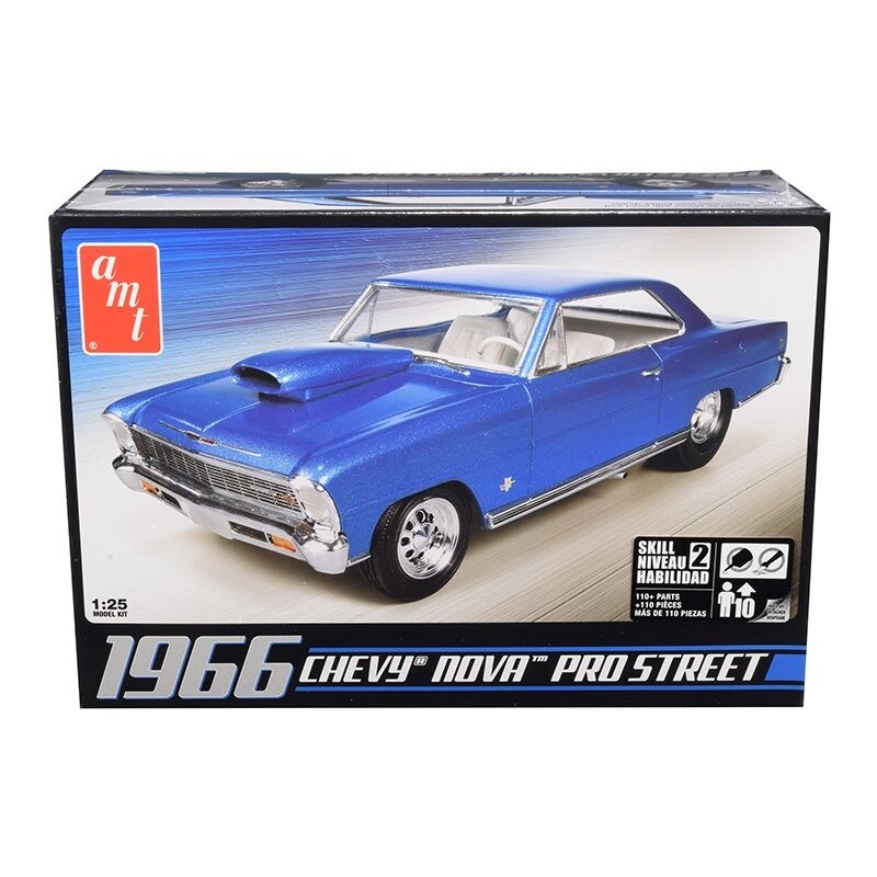 Shop Skill 2 Model Kit 1966 Chevrolet Nova Pro Street 1 25 Scale Model By Amt On Sale Overstock 30081575