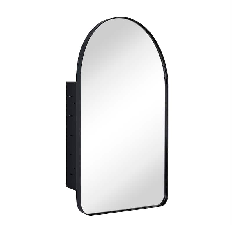 TEHOME Aristes Recessed Framed Medicine Cabinet with Mirror and Adjustable Shelves