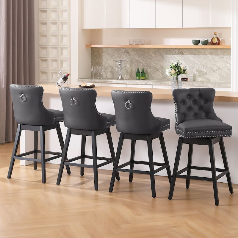 26"/30" Faux Leather Swivel Counter or Bar Height Stools