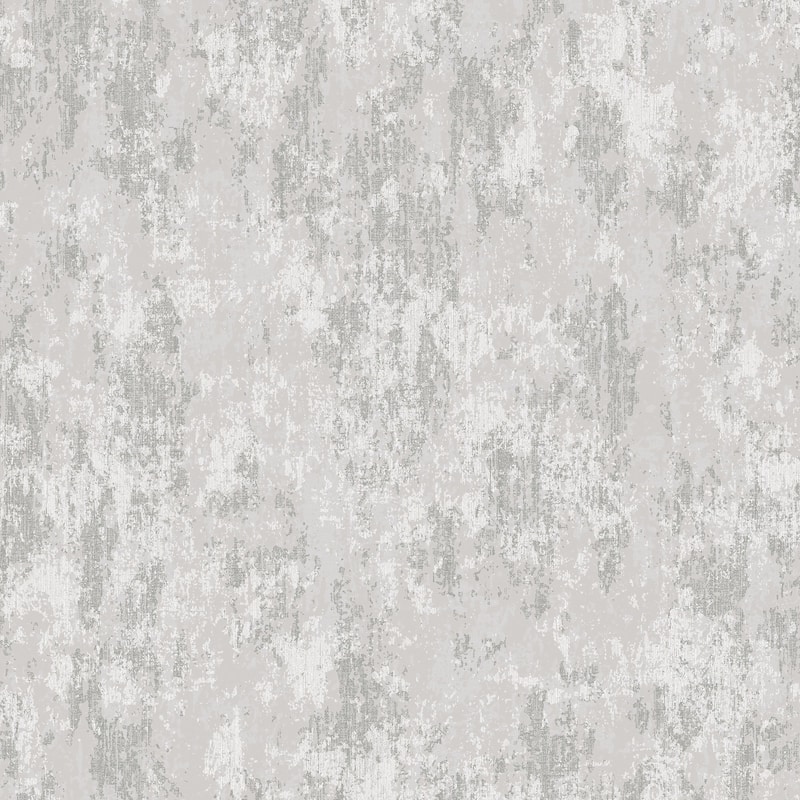 Galerie Wallcoverings Lustre Collection Distressed Concrete Non-woven Metallic Wallpaper Roll - 33 feet x 21 inches - Silver