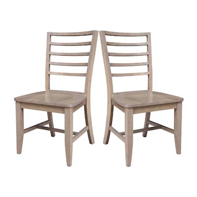 Soma Solid Wood Ladderback Chairs Set of 2