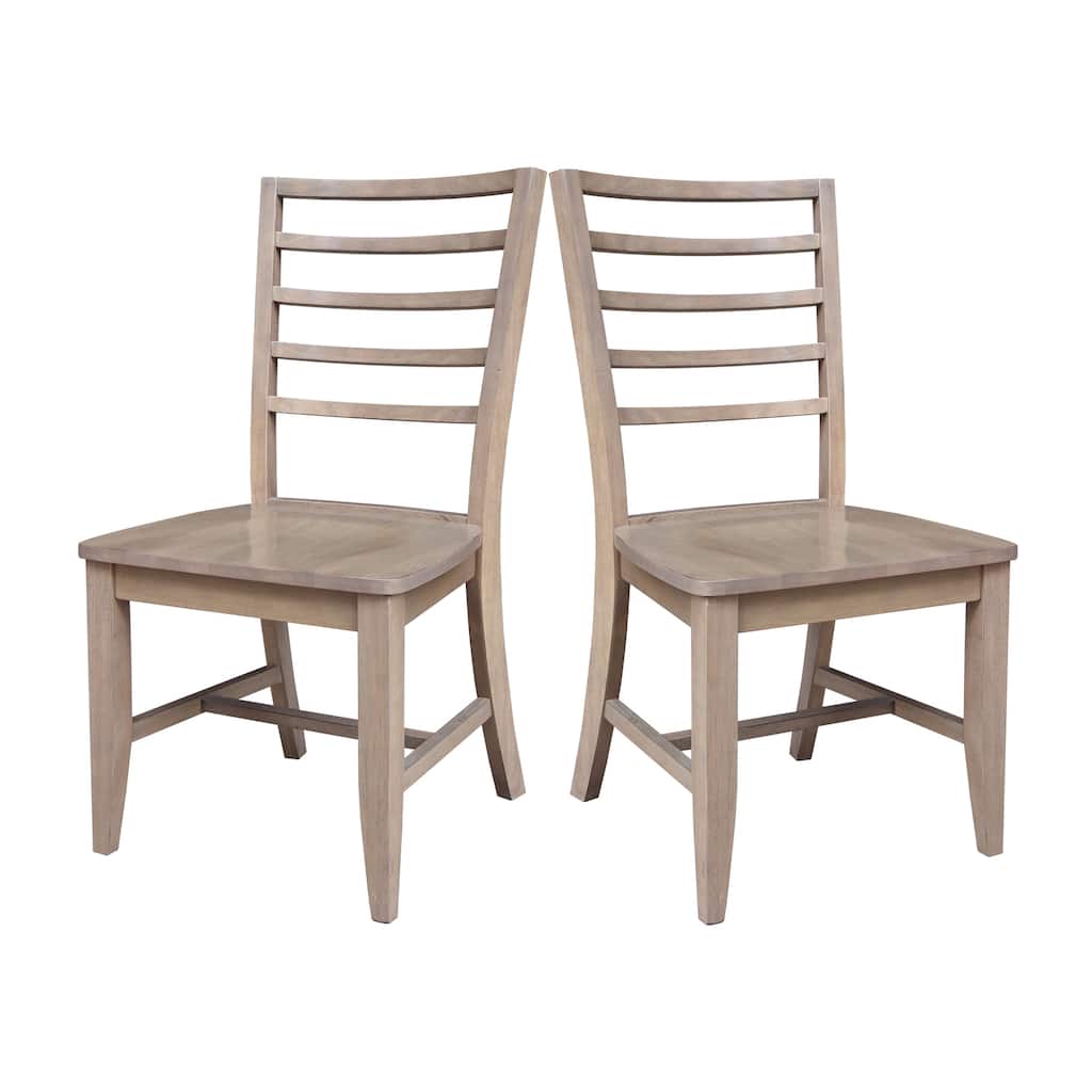 Soma Solid Wood Ladderback Chairs Set of 2