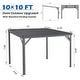 preview thumbnail 43 of 47, Domi Lean to Gazebo, Outdoor Hardtop Wall Mounted Gazebo with Sloping Galvanized Steel Roof