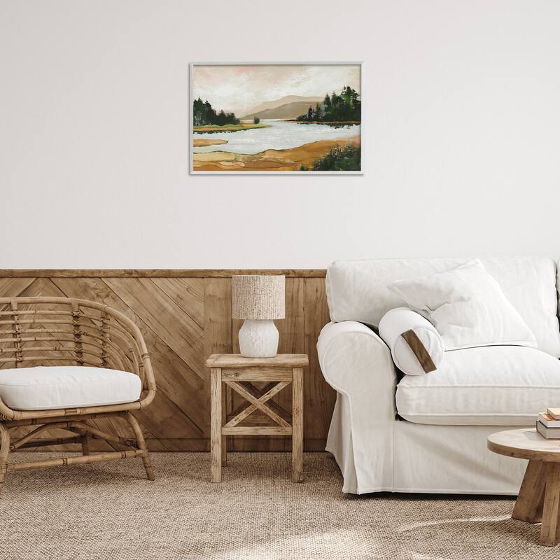 Stupell Relaxing Valley Lake Framed Giclee Art Design By Max Maxx