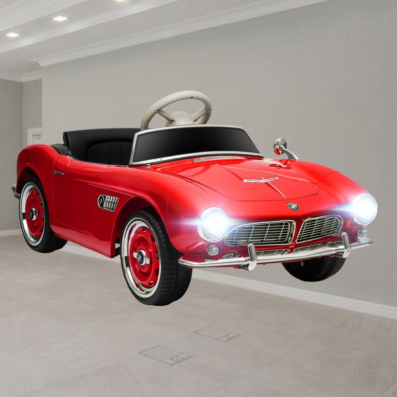 Licensed BMW 507 12V Kids Electric Ride-On Car with Remote Control, Bluetooth, Lights, Horn, and 3 Adjustable Speeds
