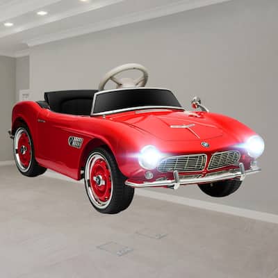 Licensed BMW 507 12V Kids Electric Ride-On Car with Remote Control, Bluetooth, Lights, Horn, and 3 Adjustable Speeds