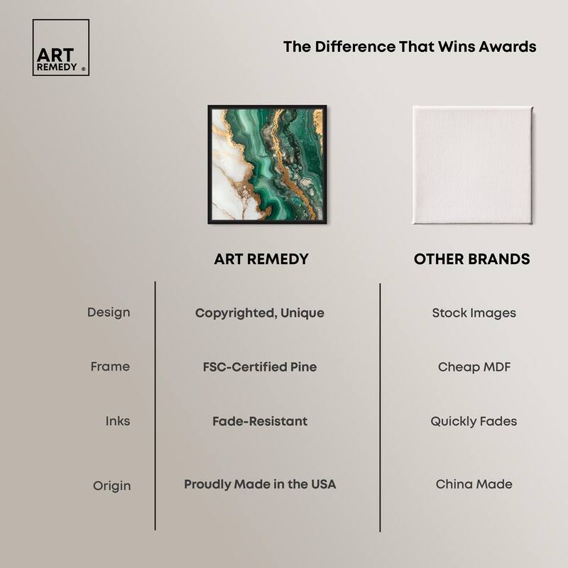 Malachite Majesty Canvas by Art Remedy