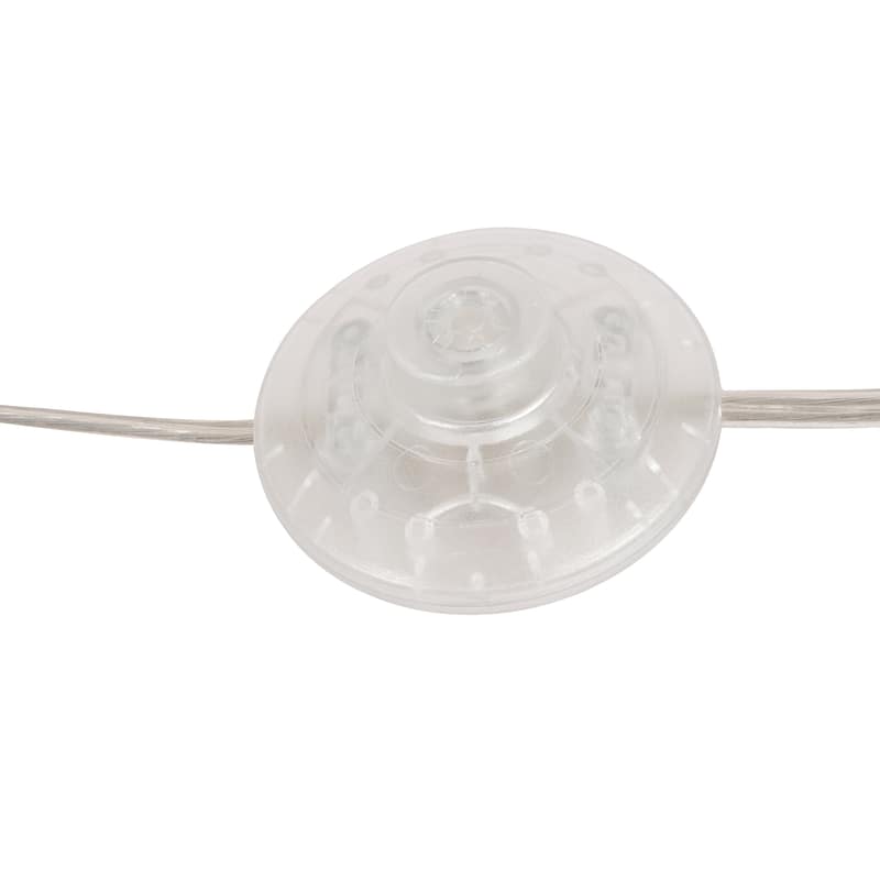 Metal Floor Lamp with Linen Shade foot switch