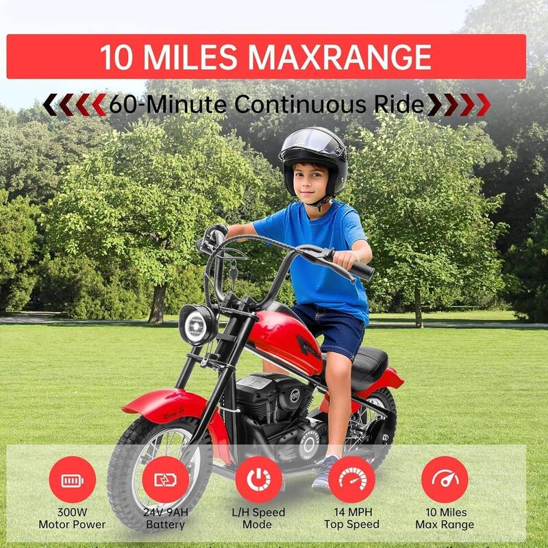 Electric Off-Road Motorcycle, Ride on Toy Dirt Bike for 13+ Kids Best Gift