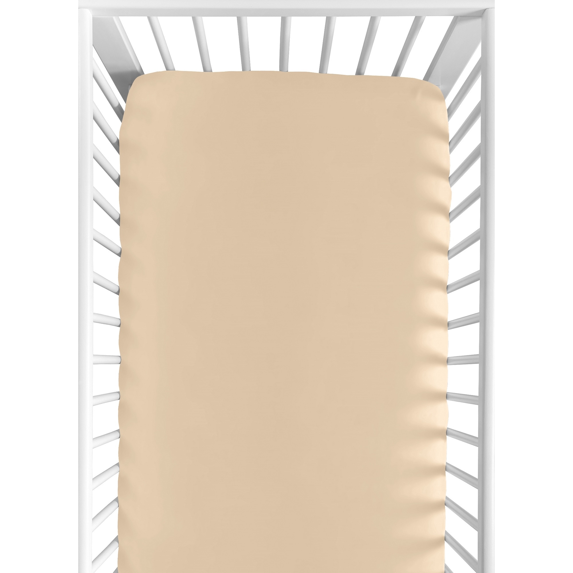 Solid Light Tan Fitted Crib Sheet Boy or Girl - Gender Neutral Beige Boho Bohemian Minimalist for Desert Sun Taupe Collection