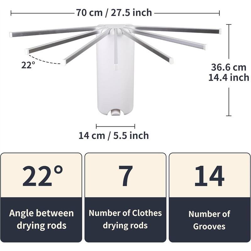 Wall Mounted Tripod Drying Rack - Foldable Design