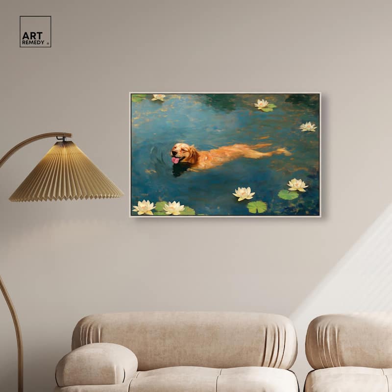 Pond Pup II Canvas by Art Remedy