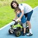 preview thumbnail 9 of 8, Kids Push Ride-On Sliding Car with Music, LED Lights & Wear-Resistant Wheels - Green