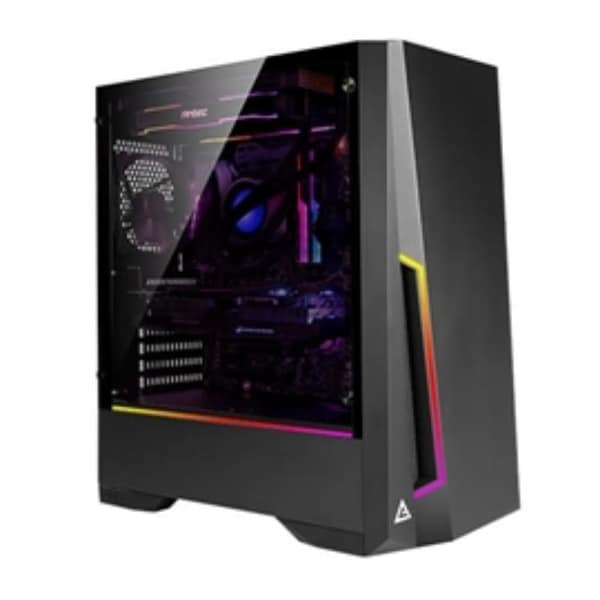 Antec Case DP501 Dark Phantom series gaming mid-tower tempered glass side panels Retail - Pictured. Opens flyout.